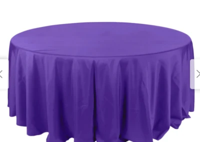 Purple table linens